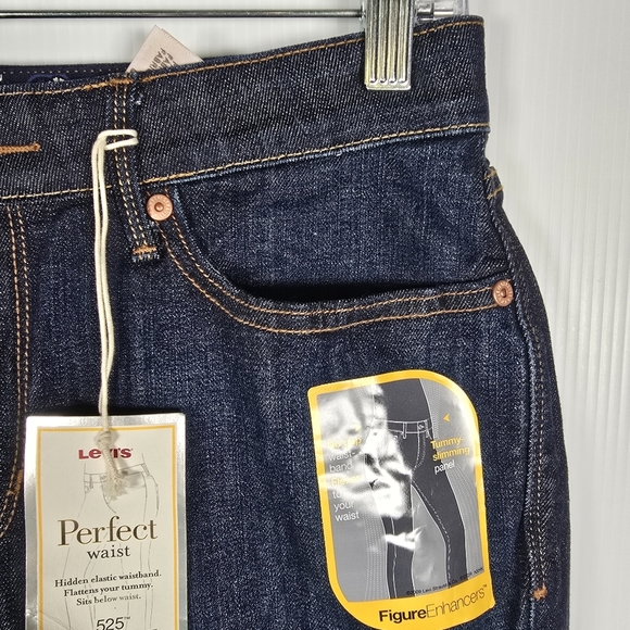 NWT Levis Jeans Womens Blue 525 Perfect Waist Bootcut Elastic Waist Stretch 8M - Picture 5 of 13